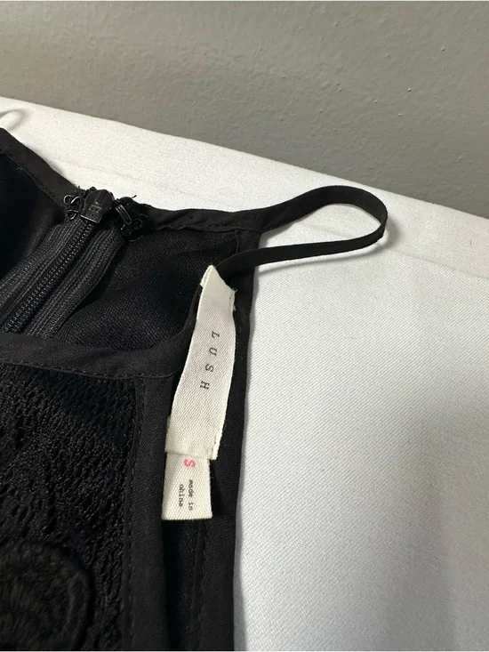 Lush Black Lace Halter Dress - Picture 2 of 8